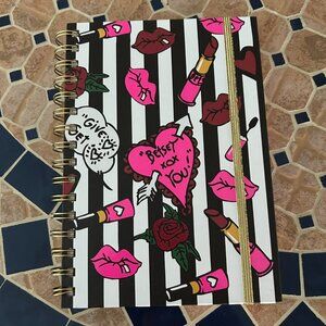 Betsey Johnson Journal Designer Notebook Girly Art Lips Lined Pages New